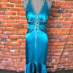 Cinderella Jeweled Hi low Evening Gown